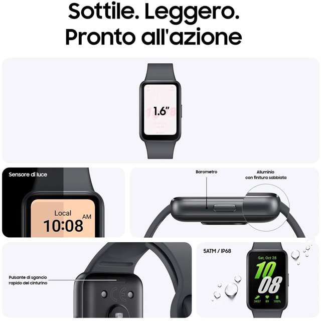 Le caratteristiche dello sport band Samsung Galaxy Fit3