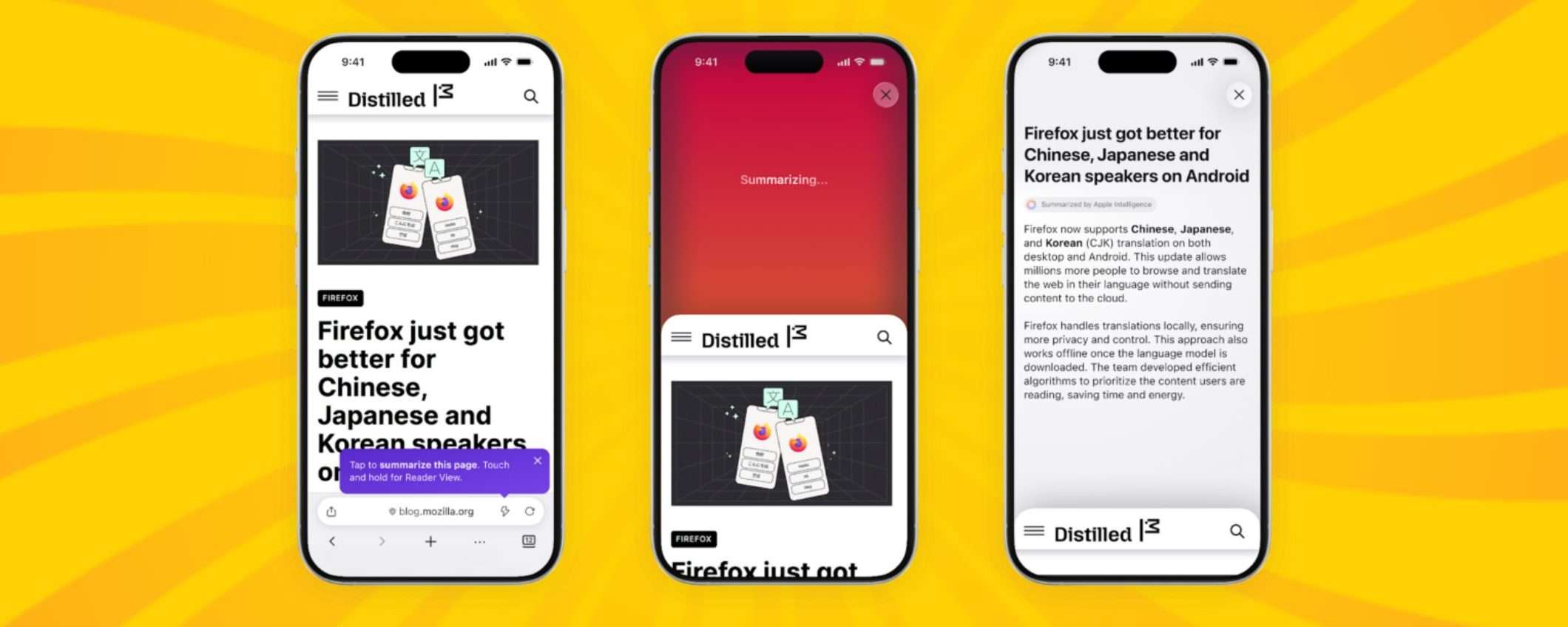 Firefox, basta scuotere l'iPhone per riassumere qualsiasi articolo