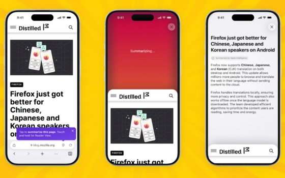 Firefox, basta scuotere l'iPhone per riassumere qualsiasi articolo