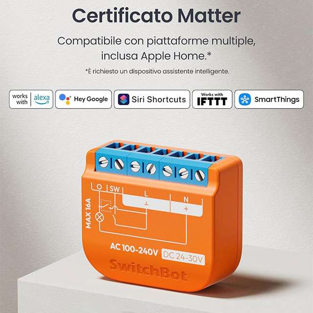 Le caratteristiche di SwitchBot Relay Switch 1PM