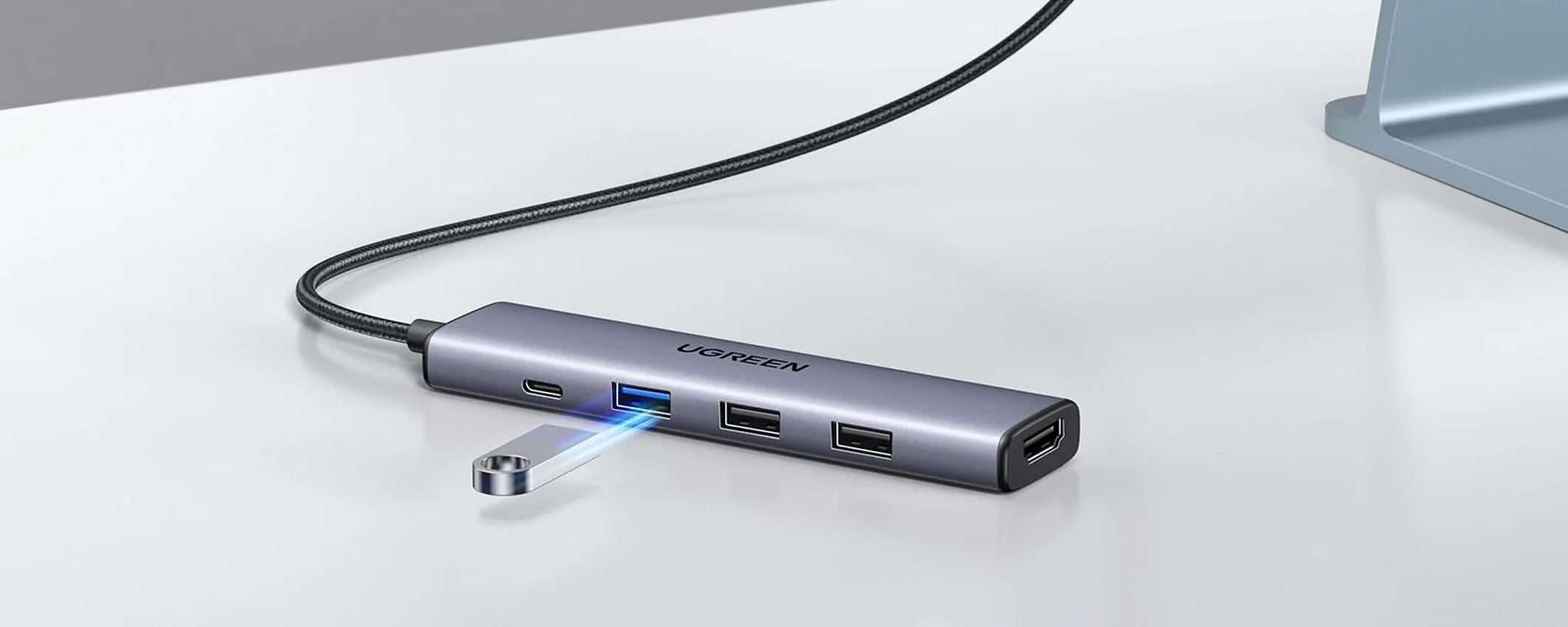 Hub USB-C 5-in-1: sconto imperdibile su UGREEN Revodok