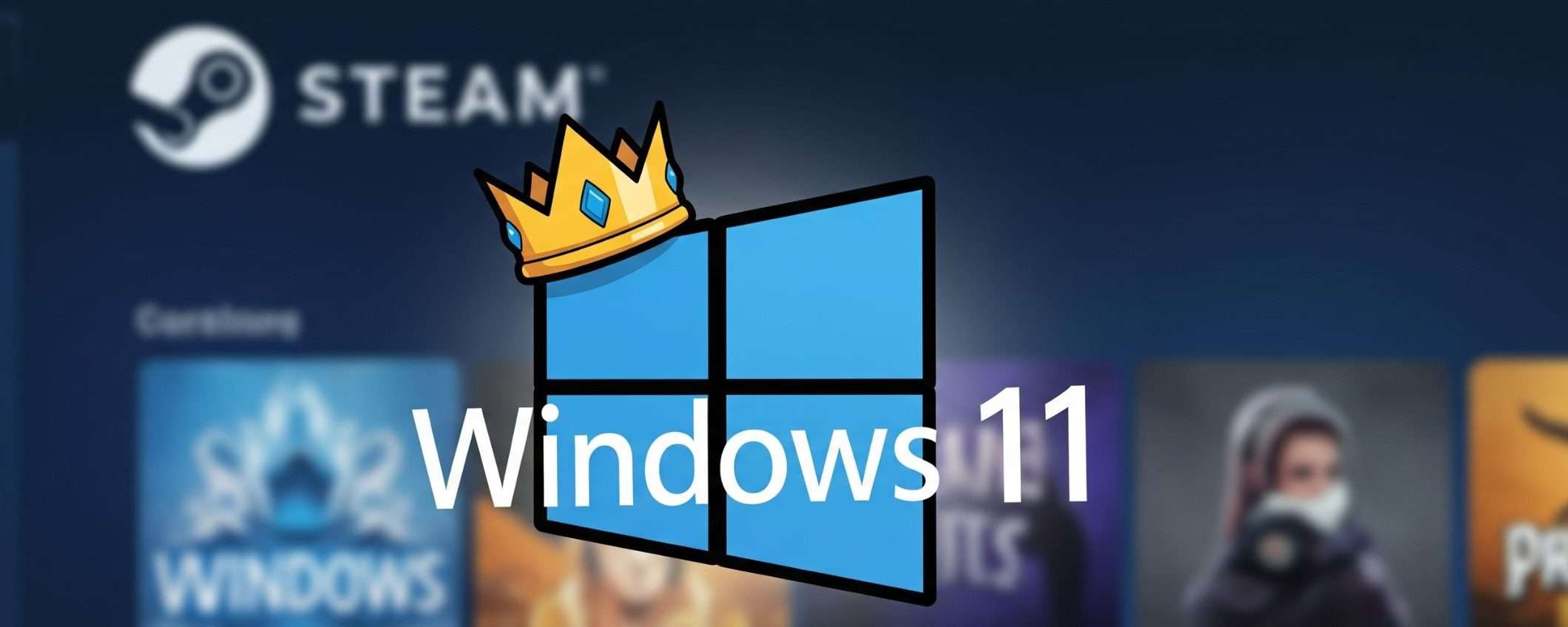 Windows 11 conquista Steam, record storico tra i gamer