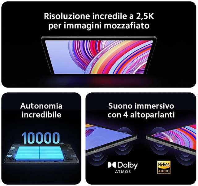 Le caratteristiche e le specifiche tecniche del tablet Xiaomi Redmi Pad Pro