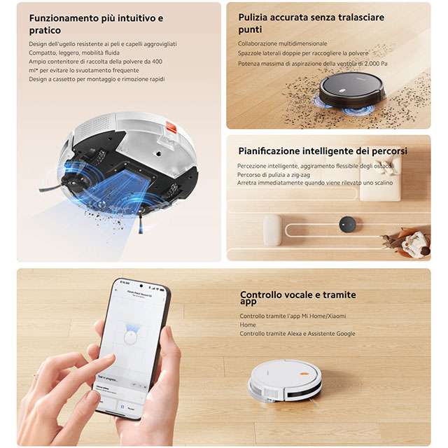 Le caratteristiche del robot aspirapolvere Xiaomi Robot Vacuum E5
