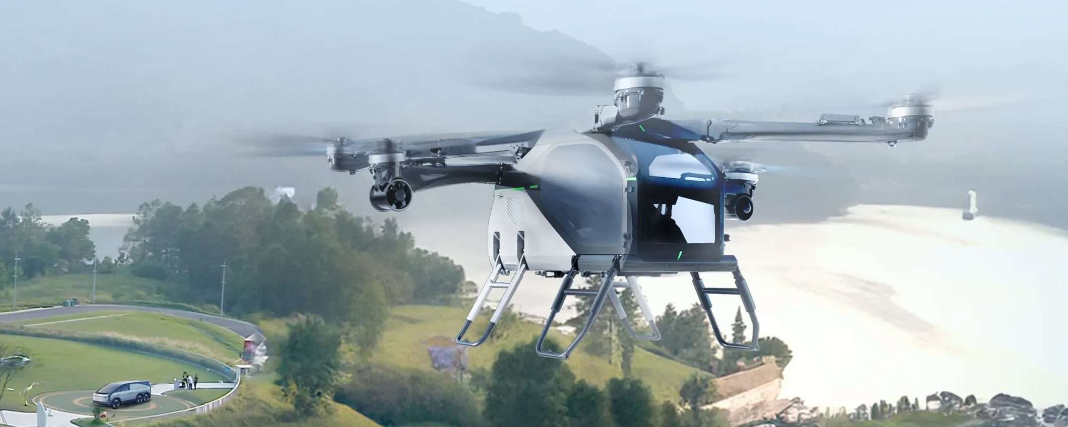 Scontro tra macchine volanti durante una prova: il video