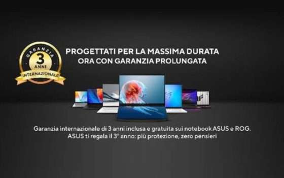 ASUS lancia la garanzia di 3 anni su tutti i notebook