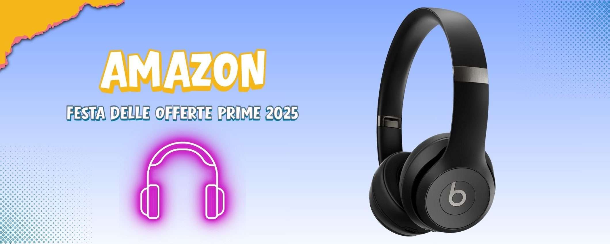 Cuffie Beats Solo 4: fino a 50 ore di musica in MAXI PROMO Prime (-44%)