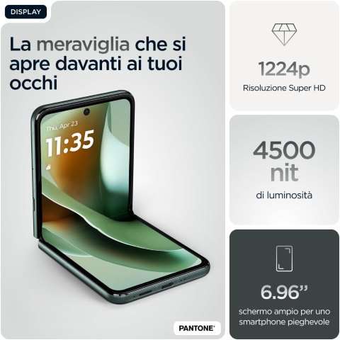 Display pieghevole Motorola Razr 60