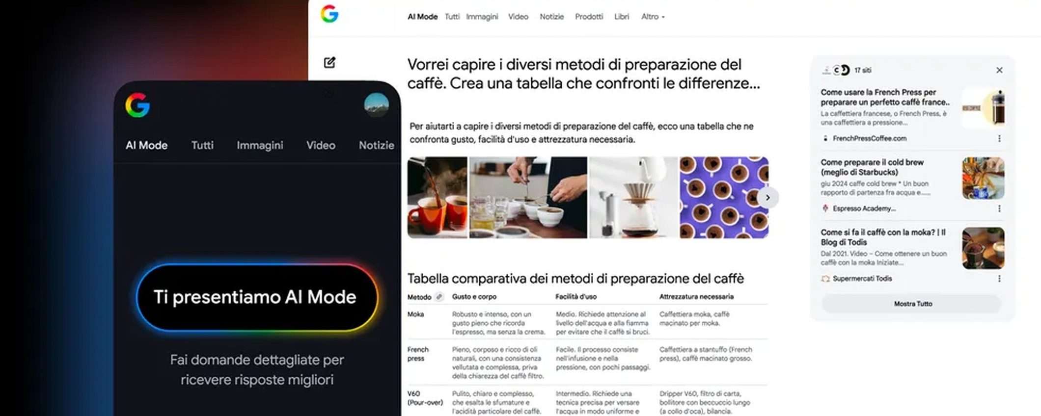 Google AI Mode arriva anche in Italia