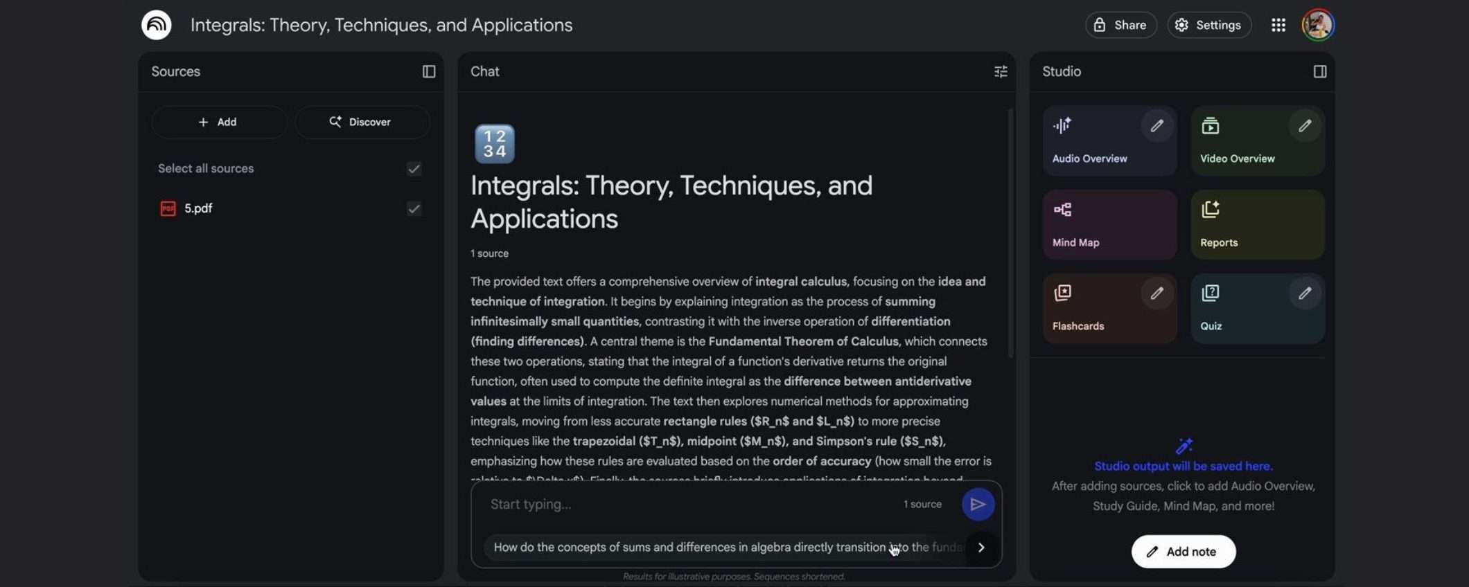 Google NotebookLM supporta LaTeX per le formule matematiche