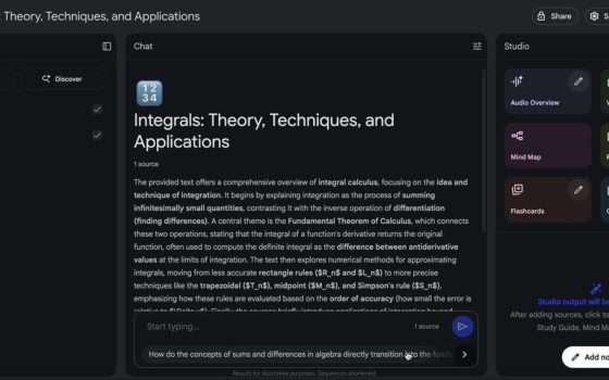 Google NotebookLM supporta LaTeX per le formule matematiche