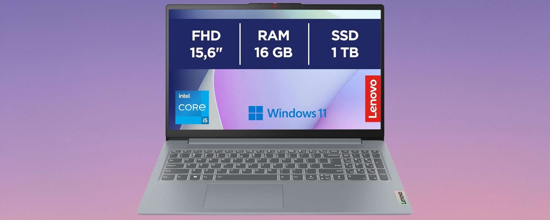 Notebook Lenovo con i5, 16GB di RAM e SSD da 1TB a 150€ in meno con lo sconto Amazon