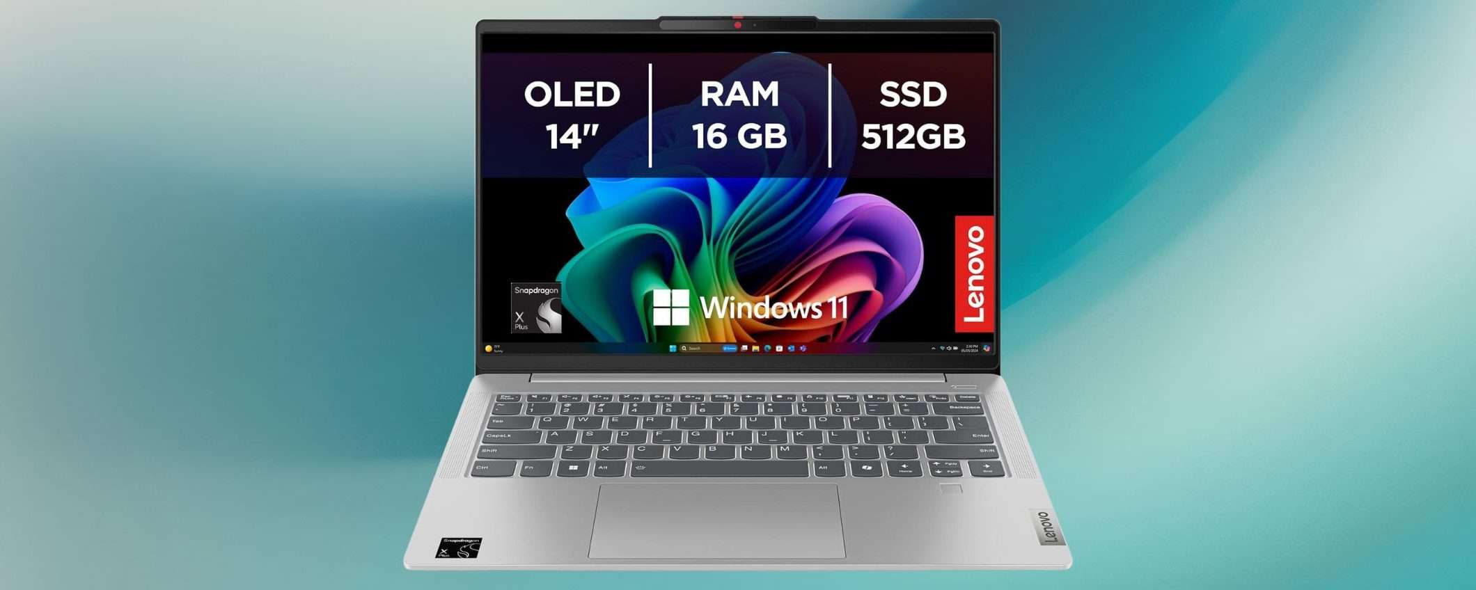 Notebook Lenovo con OLED, 16+512GB e Windows 11: 150€ di sconto su Amazon