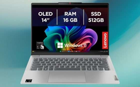 Notebook Lenovo con OLED, 16+512GB e Windows 11: 150€ di sconto su Amazon