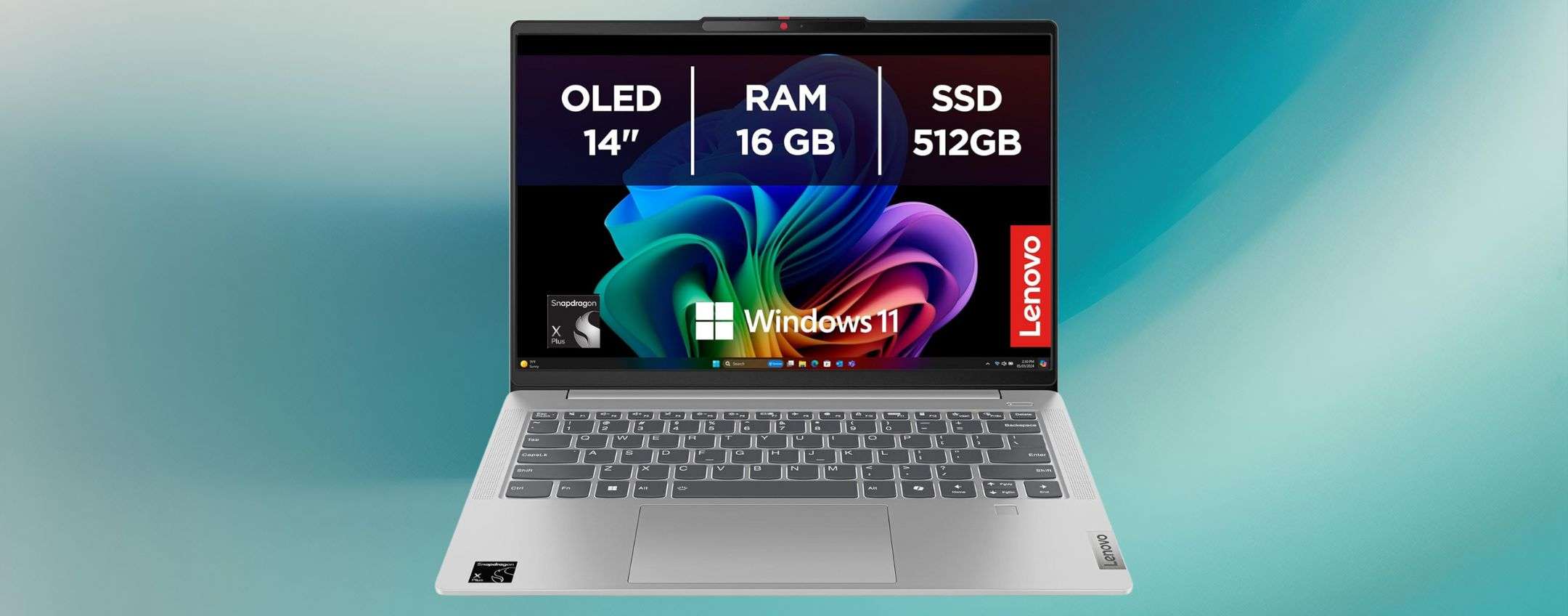 Notebook Lenovo con OLED, 16+512GB e Windows 11: 150€ di sconto su Amazon