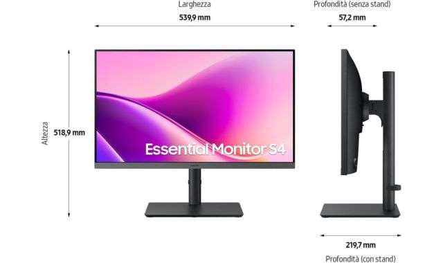 Misure Samsung Essential Monitor S4