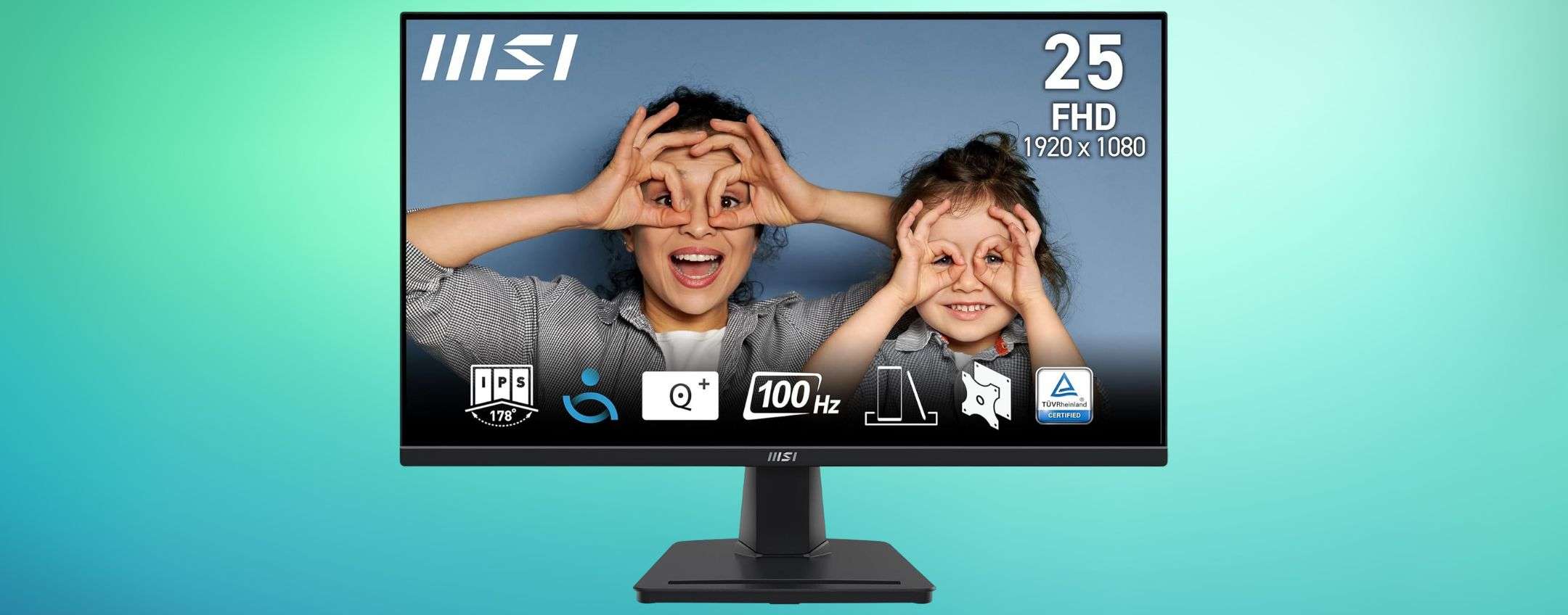 Monitor MSI 24.5 pollici FHD IPS in offerta a 69,99€: occasione Amazon