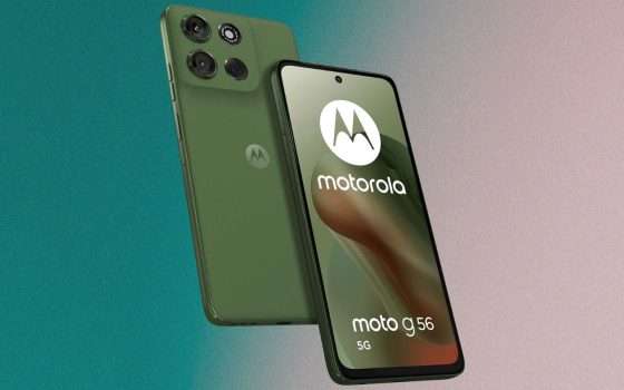 Bundle moto g56 5G + moto tag: 8/256GB, display 120Hz e camera 50MP con sensore antisfarfallio in super sconto