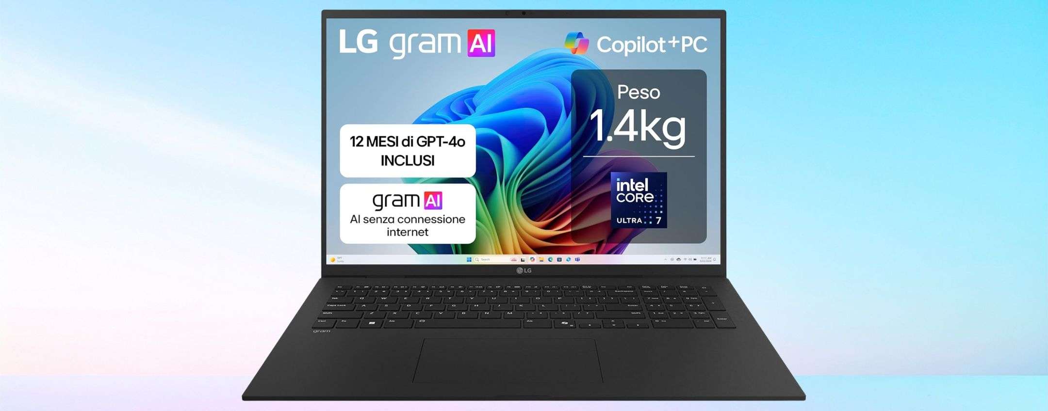 LG gram AI 17″ con Intel Core Ultra 7 crolla di 600€: notebook da 1,4 kg con batteria GIGANTE