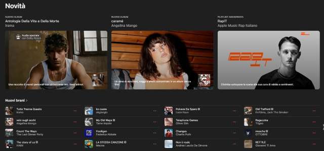 Novità Apple Music