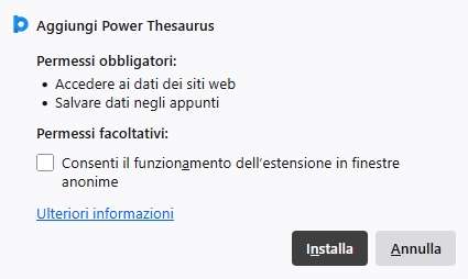 Permessi estensioni Firefox