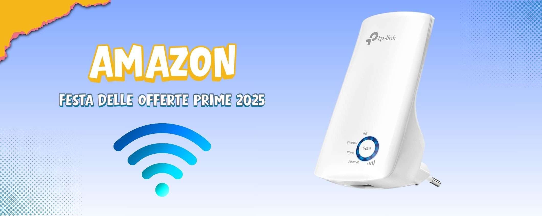 Festa Prime: ripetitore WiFi TP-Link a soli 13,71€, addio problemi di connessione
