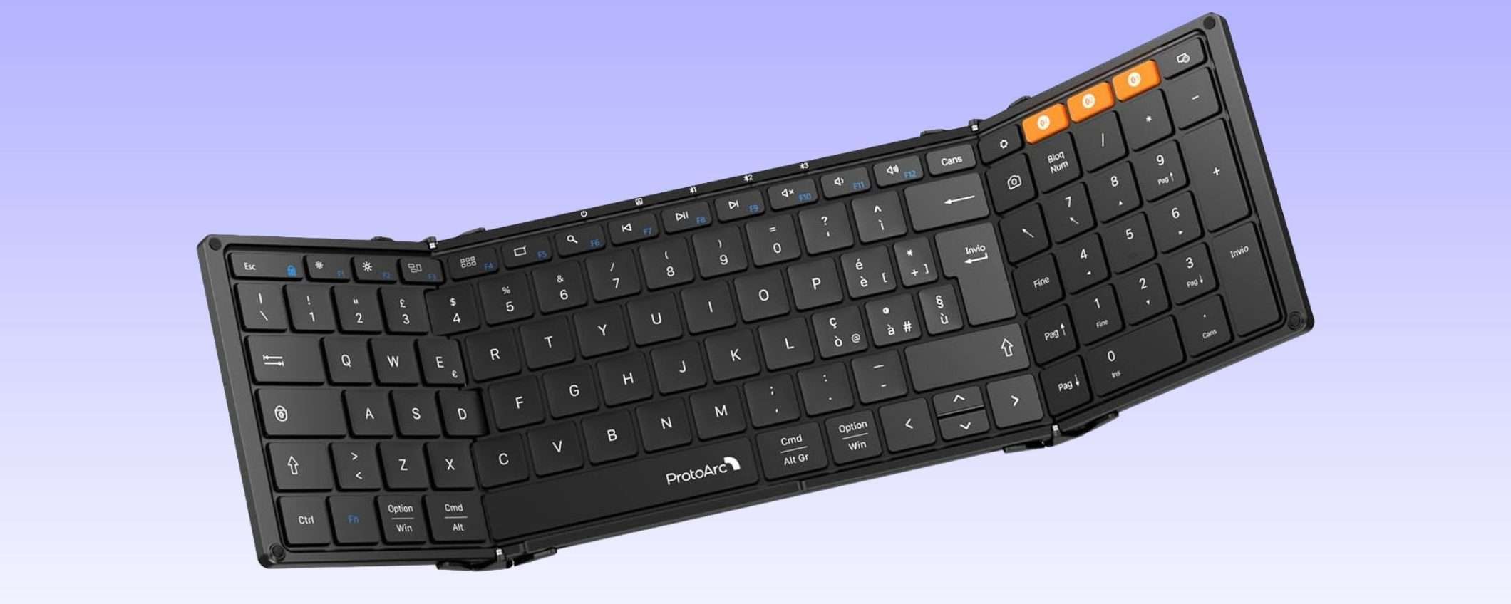 Tastiera pieghevole e universale con doppio sconto: ProtoArc XK01 oggi costa pochissimo