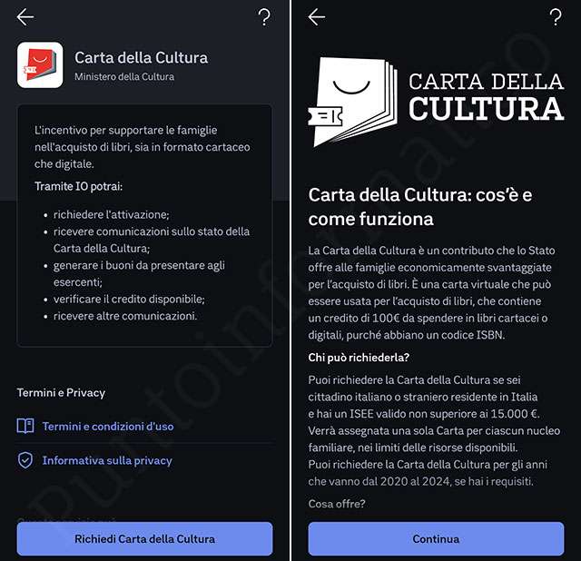 Come richiedere la Carta della Cultura nell'app IO
