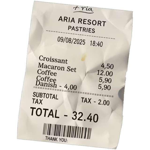 Un falso scontrino creato con ChatGPT