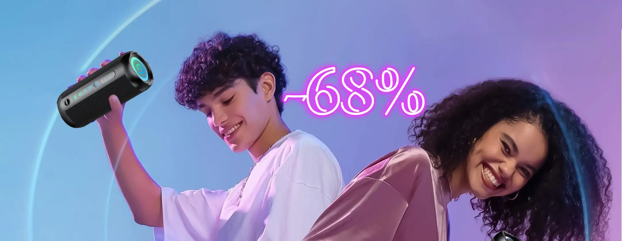 Cassa Portatile 30W Bassi Ultra e 30 ore di autonomia al 68% di sconto su Amazon