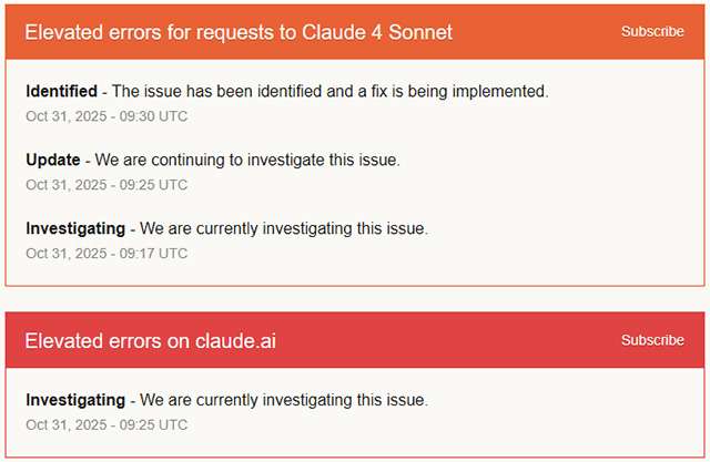 Il down di Claude confermato da Anthropic