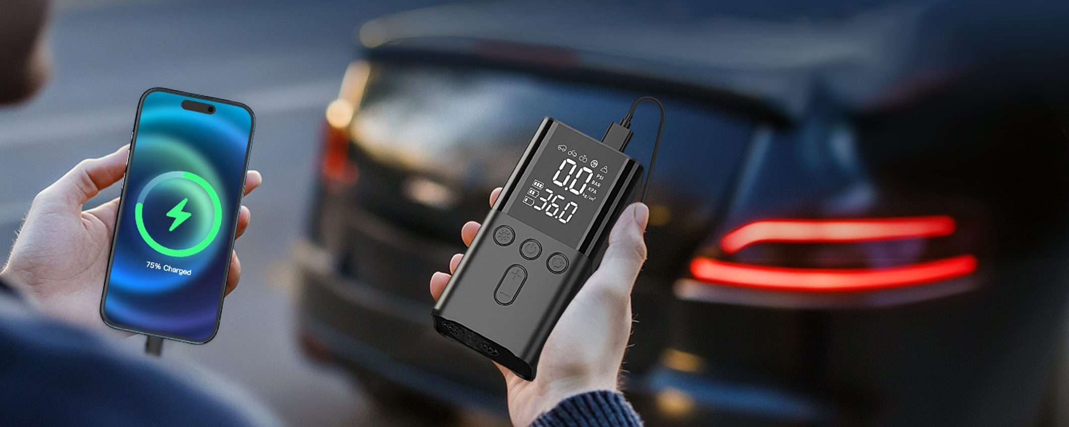 Compressore d'aria portatile 3-in-1 -40%: solo 29,99 euro