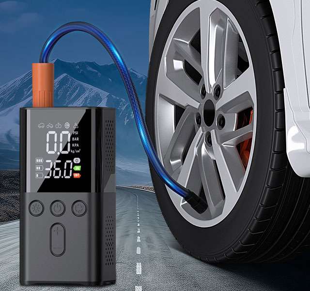 Il compressore d'aria portatile 3-in-1 di WYRIAZA