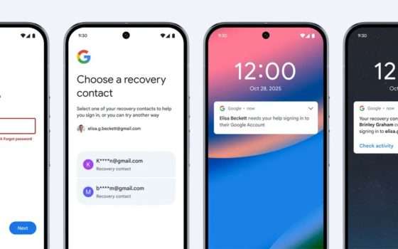Google lancia i contatti di recupero per sbloccare l'account