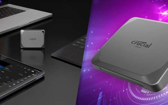 Crucial X9: SSD portatile 1 TB in sconto e adattatore in omaggio