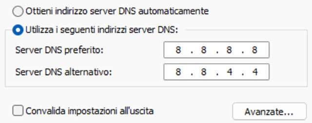 Come impostare il DNS di Google su un PC con sistema operativo Windows