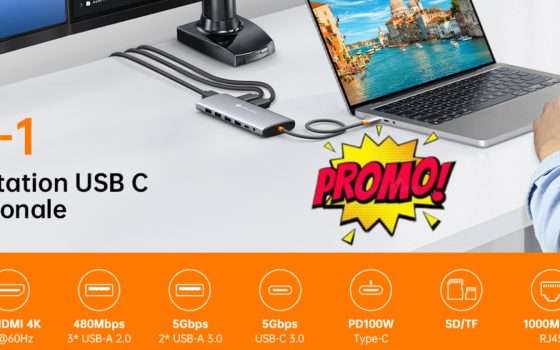 Docking Station 14 in 1 in offerta shock su Amazon, pochi pezzi