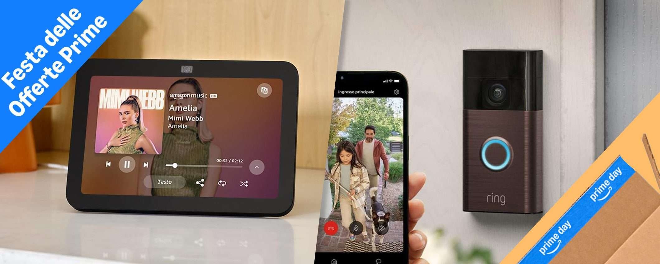 Affare in bundle: Echo Show 8 e Ring Battery Video Doorbell