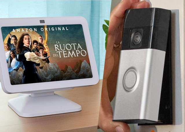 Lo smart display Echo Show 8 e il videocitofono smart Ring Battery Video Doorbell