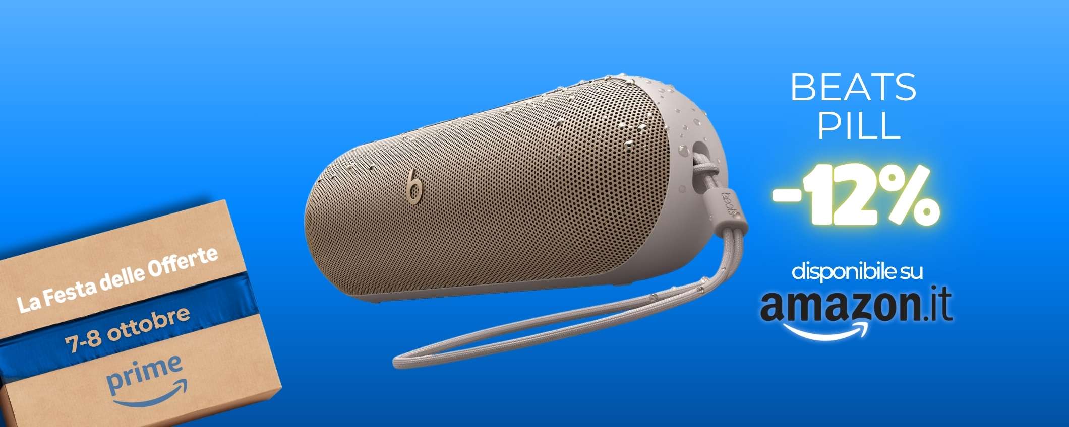 Suono da concerto in formato MINI con Beats Pill: festa delle offerte Prime