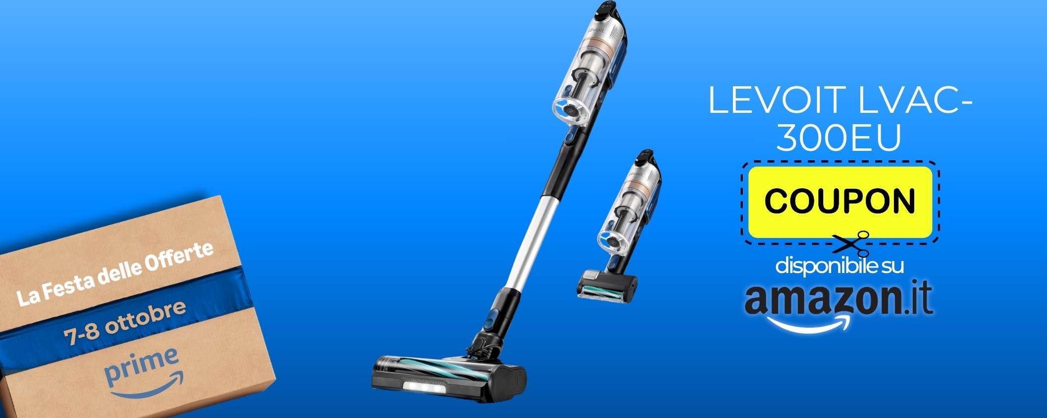 Spunta il coupon e l’aspirapolvere LEVOIT arriva a casa tua: 60min di potenza