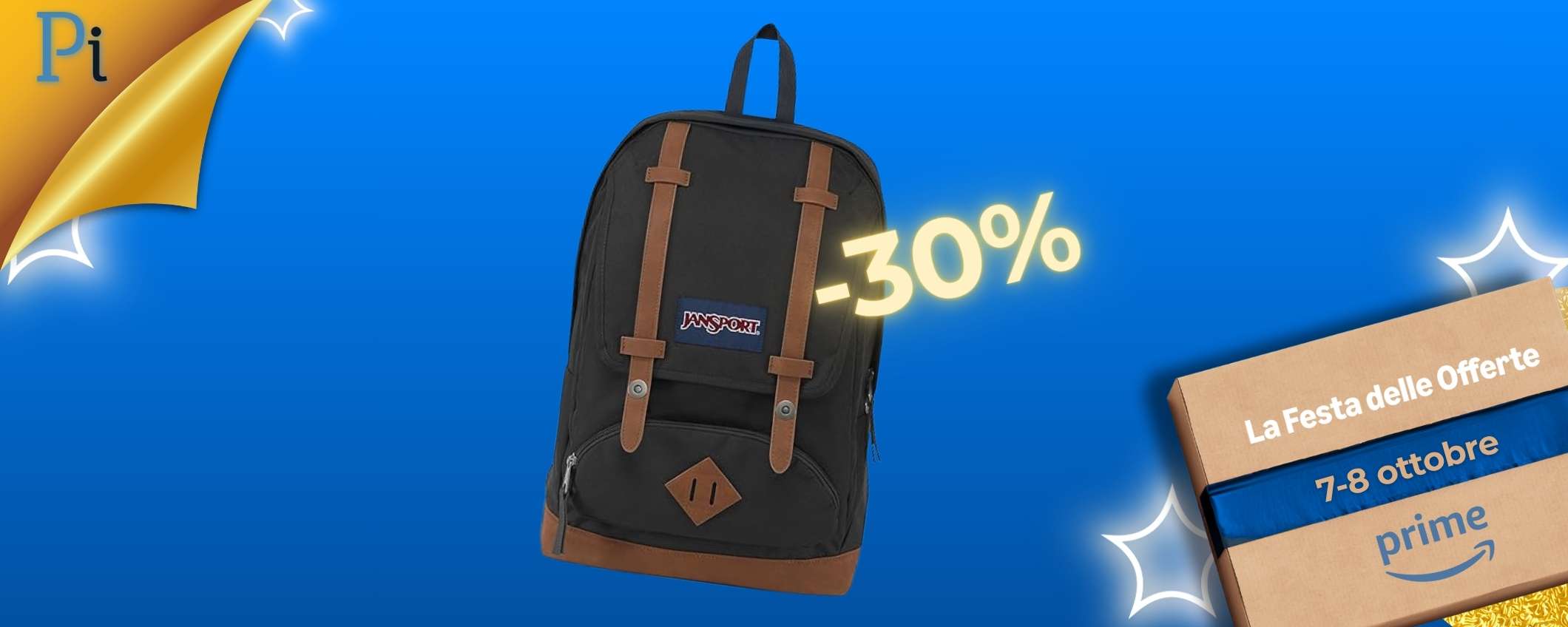 Dentro lo zaino Jansport Cortlandt ci entra di tutto, scontato a soli 29€