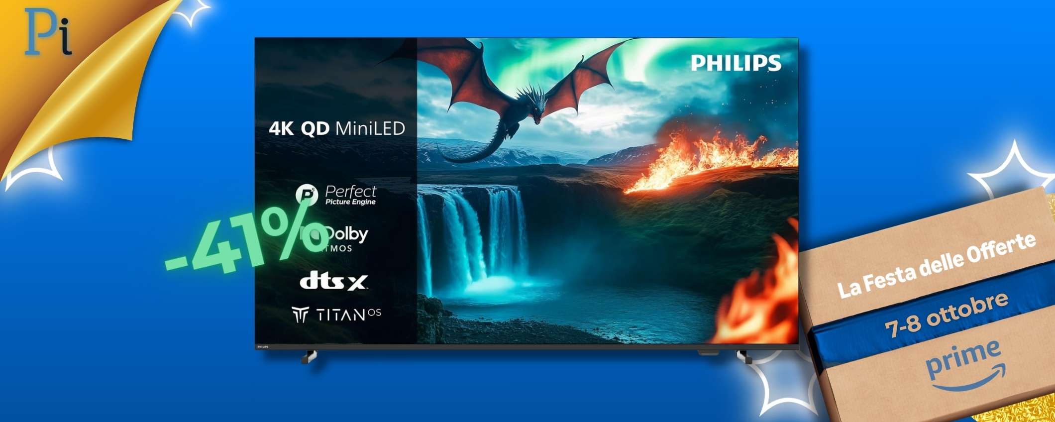 La Philips Ambilight 65″ è magia nel salotto, 4K UHD a prezzo FOLGORATO