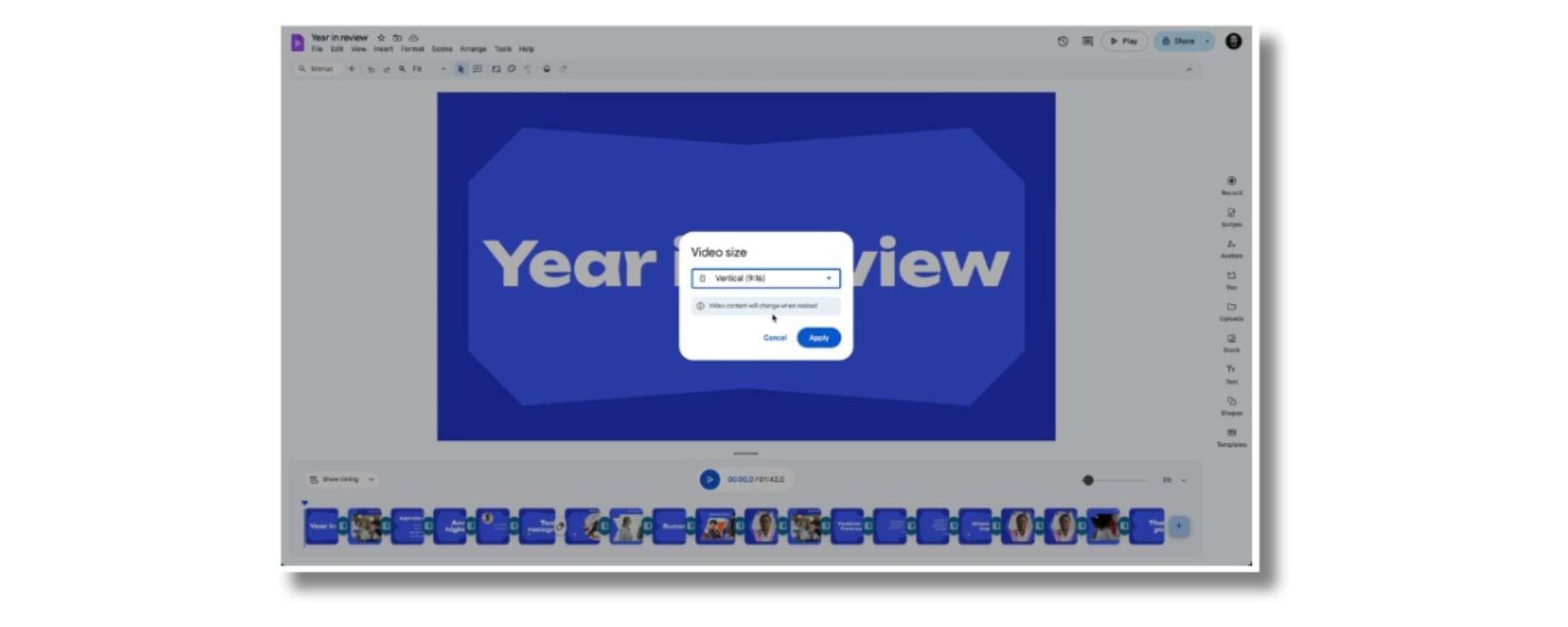 Google Vids ora crea video verticali e quadrati per per i Social