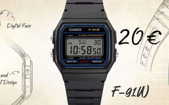 L'iconico e intramontabile CASIO F-91W è in offerta a soli 20€ su eBay