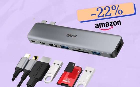 Se hai un MacBook, questo Hub USB C 8in2 è essenziale e costa poco