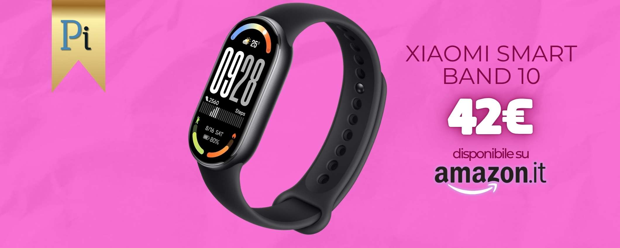 Offerta LAMPO per Xiaomi Smart Band 10, 42€ per un polso tech