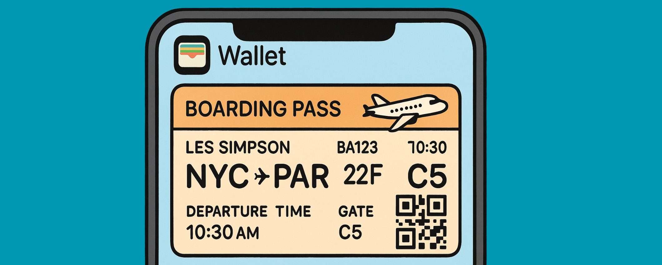 iOS 26, carte d'imbarco mostrano gate, bagagli e mappe aeroporto