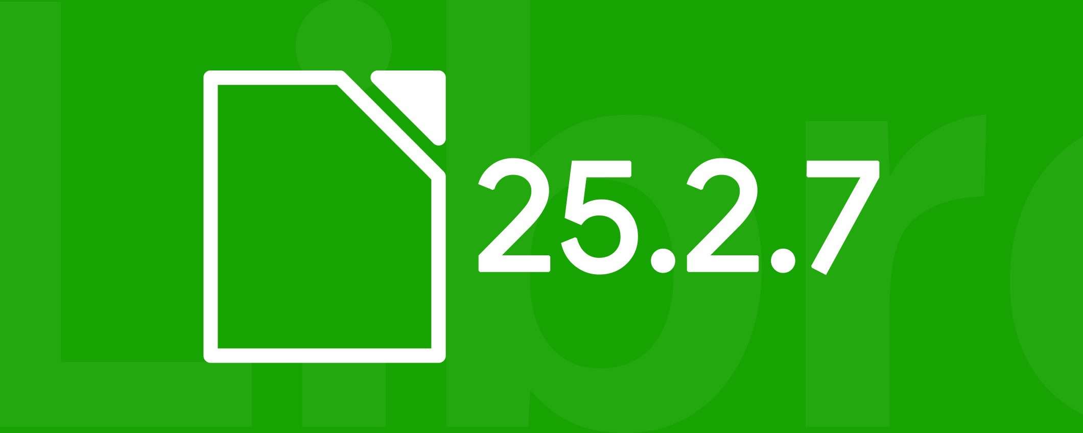 LibreOffice 25.2.7 è disponibile per il download
