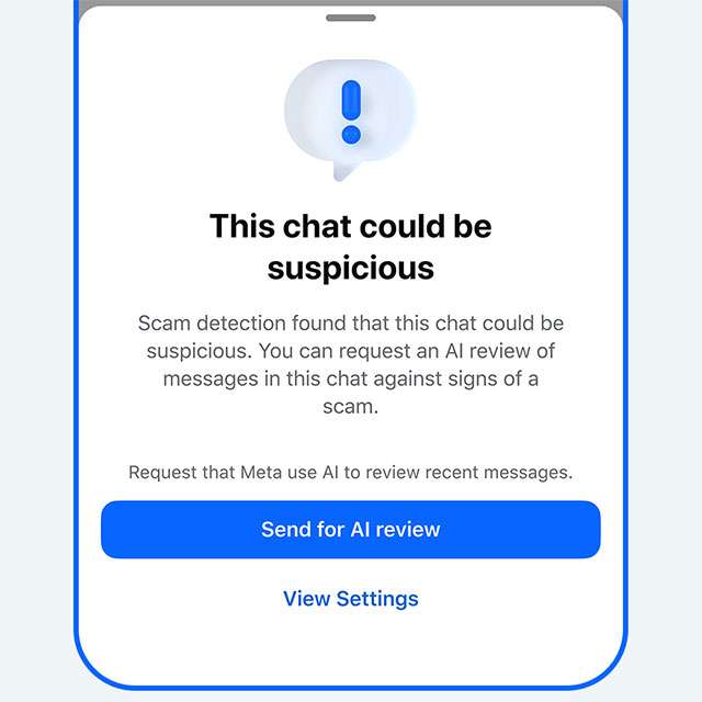 Nuove protezioni contro le truffe su Messenger